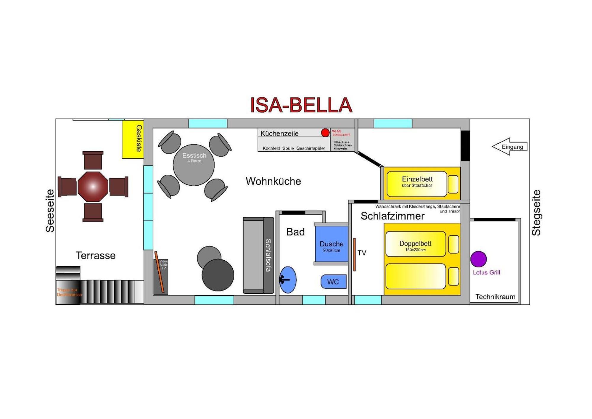 Hausboot Isa-Bella Hotel Burg  Luaran gambar
